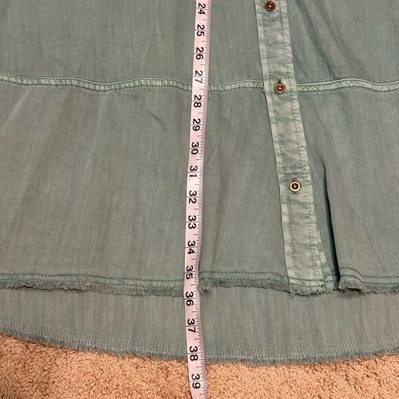 Pilcro Anthropologie sleeveless halter swing midi dress green size XS petite NEW - Picture 11 of 12